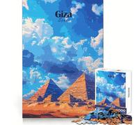 Puzzle de 1000 pièces pour Adultes Pyramides de Gizeh,Égypte Jeu d'articulation Fin et Amusant pour développer la réflexion et l'habileté Jeu Calme pour Un Moment de détente Décoration de Noël