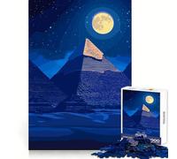 Puzzle de 1000 pièces pour Adultes Pyramides égyptiennes de Nuit,découpe Fine,Jeu de réflexion Intelligent,Cadeau d'anniversaire ou Loisir (50x75cm)