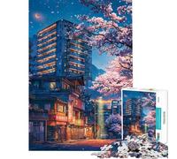Puzzle de 1000 pièces pour Adultes Quand Les cerisiers en Fleurs Jeu de réflexion Décoration intérieure Cadeau Stimulant (Dimensions 38x26cm)