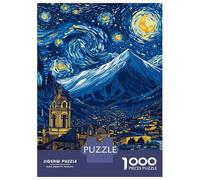 Puzzle De 1000 Pièces pour Adultes Quito, Ecuador Starry Night Cityscape Puzzles pour Adultes Vacances À La Maison Tue-t-il Le Temps Chaque Pièce Est Unique - Un pour Les Joueurs 52x38cm/