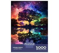 Puzzle De 1000 Pièces pour Adultes Rainbow Tree Reflection Poster Puzzle pour Adultes Jeux De Famille Cadeau d'anniversaire Cadeaux Uniques pour Anniversaire Et Noël 70x50cm/1000pcs