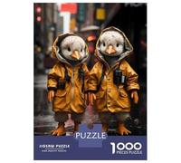 Puzzle De 1000 Pièces pour Adultes Rainy Day Duck Raincoats Puzzles pour Adolescents, Passe-Temps Idéal pour Les Vacances À La Maison, Jeu Éducatif Et Stimulant À Compléter en Famille 70x50cm/1000pcs