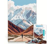 Puzzle de 1000 pièces pour Adultes Randonnée en Montagne Art numérique Paysage Finition Premium Casse-tête Cadeau Jeu Occasionnel Activité d'anniversaire (50x75cm)