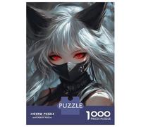 Puzzle De 1000 Pièces pour Adultes Red Eyes, White Hair Puzzles pour Adolescents Jeu Manuel Défi Difficile Cadeau d'anniversaire, Cadeaux, 38x26cm/1000pcs
