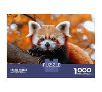Puzzle De 1000 Pièces pour Adultes Red Panda on Branch in Autumn Puzzle pour Adolescents Analyse Et Logique Aide À Stimuler Le Cerveau Idéal comme Cadeau pour Toute La Famille 70x50cm/1000pcs