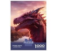 Puzzle De 1000 Pièces pour Adultes Red Ruby Dragon Puzzle pour Adultes, Jeu De Réflexion, Assemblage De Motifs, Difficile Et Stimulant 70x50cm/1000pcs