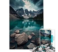 Puzzle de 1000 pièces pour Adultes Reflets du lac morainique Stimule Le Cerveau l'analyse et la logique Jeu Manuel à partir de 14 Ans (50x75cm)