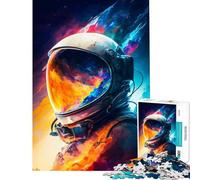 Puzzle de 1000 pièces pour Adultes Réflexions d'astronaute Jeu Anti-Stress Défi Stimulant Jeu Unique (38x26cm)