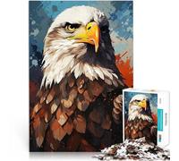 Puzzle de 1000 pièces pour Adultes Regard d'aigle à tête Blanche Jeux Amusants en Famille Excellent Cadeau pour Les Jeux 75x50cm