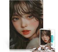 Puzzle de 1000 pièces pour Adultes Regard Gracieux Réduction du Stress intéressante avec des pièces de Formes aléatoires entièrement imbriquées 75x50cm