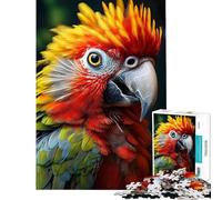 Puzzle de 1000 pièces pour Adultes Regard Royal du Perroquet » Jeu d'analyse et de logique Complexe et Stimulant (38x26cm)