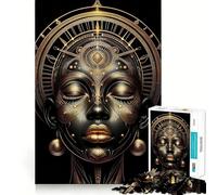 Puzzle de 1000 pièces pour Adultes,Reine Noire,Art Africain Finement découpé,Jeu de Concentration,Jeu de Calme,Activité d'anniversaire (38x52cm)