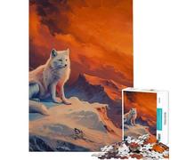 Puzzle de 1000 pièces pour Adultes Renard Arctique en Celsius Jeu intellectuel éducatif Amusant et Humoristique Cadeau de Père Noël Secret (Taille 50x75cm)