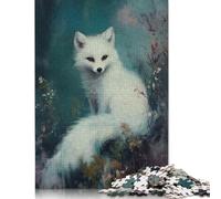 Puzzle de 1000 pièces pour Adultes - Renard Arctique - Puzzle carré en Papier - Pièces Uniques - Jeu éducatif et Amusant - 38 x 26 cm / 1000 pièces