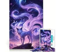 Puzzle de 1000 pièces pour Adultes Renard Céleste Jeu de précision et d'adresse mentale Amusant pour se détendre Cadeau Artistique de Noël (50x75cm)