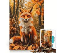 Puzzle de 1000 pièces pour Adultes Renard d'automne dans Les Bois Jeu de réflexion et de détente pour Un Anniversaire (38x26cm)