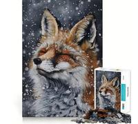 Puzzle de 1000 pièces pour Adultes : Renard d'hiver,Faune Sauvage,défi Mental,découpe Nette,alignement Parfait,activité Amusante en Famille Le Soir (50x75cm)