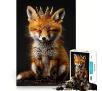 Puzzle de 1000 pièces pour Adultes Renard Mignon Découpe de Haute précision Facile à Apprendre Idéal pour Toute la Famille (38x26cm)