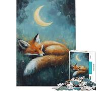 Puzzle de 1000 pièces pour Adultes Renard rêveur Un Jeu Amusant à Faire à la Maison Une Course de Vitesse Manuelle et Un Casse-tête adapté aux Personnes de 14 Ans et Plus (38x26cm)