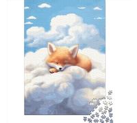 Puzzle de 1000 pièces pour Adultes - Renardeau - Puzzle carré en Papier - Pièces Uniques - Jeu éducatif et Amusant - 38 x 26 cm / 1000 pièces