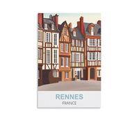 Puzzle de 1000 pièces pour Adultes, Rennes, France. Puzzles pour Adultes, Adolescents et Enfants. 1000 pièces. Puzzle Impossible. Jeux, Cadeaux, Jouets, décoration intérieure. 52 x 38 cm.