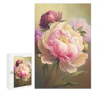 Puzzle de 1000 pièces pour Adultes - représentant de Magnifiques pivoines et Fleurs - Un Jeu interactif et Amusant pour Toute la Famille, idéal pour la décoration intérieure ou comme cadeau70 x 100cm