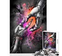 Puzzle de 1000 pièces pour Adultes représentant des Mains de Robot idéal pour la décoration intérieure Un Cadeau Parfait et Un Jeu Familial pour renforcer Les Liens au Sein du Couple 38x26cm