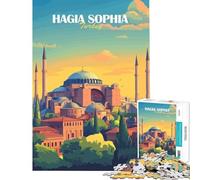 Puzzle de 1000 pièces pour adultes représentant la basilique Sainte-Sophie d'Istanbul Un jeu addictif pour cultiver la patience un défi stimulant et un cadeau d'anniversaire idéal (dimensions 38x26cm)