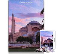 Puzzle de 1000 pièces pour Adultes, représentant la basilique Sainte-Sophie Jeu Impossible, décoration intérieure, Cadeau d'anniversaire, Dimensions 50x75cm