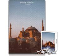 Puzzle de 1000 pièces pour Adultes, représentant la basilique Sainte-Sophie Jeu Impossible, décoration intérieure, Cadeau d'anniversaire, Dimensions 50x75cm