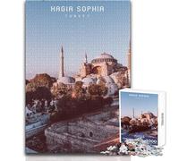 Puzzle de 1000 pièces pour Adultes, représentant la basilique Sainte-Sophie Jeu Impossible, décoration intérieure, Cadeau d'anniversaire, Dimensions 50x75cm