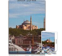 Puzzle de 1000 pièces pour Adultes, représentant la basilique Sainte-Sophie Jeu Impossible, idéal pour la décoration intérieure ou comme Cadeau d'anniversaire Dimensions 38x52cm