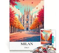 Puzzle de 1000 pièces pour Adultes, représentant la cathédrale du Duomo de Milan, Un Jeu éducatif, Difficile Difficile, avec Une liste de souhaits du Père Noël 38x26cm