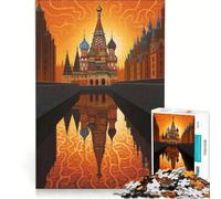 Puzzle de 1000 pièces pour Adultes représentant la cathédrale Saint-Basile de Moscou Jouet à Monter soi-même décoration intérieure Cadeau Original pour Un Anniversaire ou Noël 38x52cm