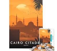 Puzzle de 1000 pièces pour Adultes représentant la citadelle du Caire au Coucher du Soleil Un Jeu éducatif Stimulant et décoratif (Dimensions 38x26cm)