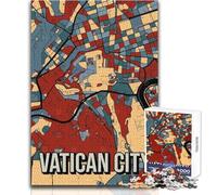 Puzzle de 1000 pièces pour Adultes, représentant la Cité du Vatican dans Un Style Vintage Jeu de réflexion Stimulant, idéal pour la décoration intérieure et la Relaxation Dimensions:50x75cm