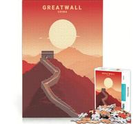 Puzzle de 1000 pièces pour Adultes, représentant la Grande Muraille de Chine, Jouet à Monter soi-même, Passe-Temps idéal, Cadeau d'anniversaire Original 38x52cm