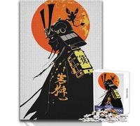 Puzzle de 1000 pièces pour Adultes représentant la Silhouette d'un Guerrier samouraï au Lever du Soleil Activité de Loisirs Calme et agréable Finitions de qualité supérieure Dimensions:38x52cm