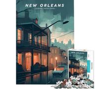 Puzzle de 1000 pièces pour Adultes représentant la Skyline de la Nouvelle-Orléans Jeu intellectuel Stimulant l'analyse et la logique Idée Cadeau et Jouet (75x50cm)