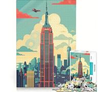 Puzzle de 1000 pièces pour Adultes représentant la Skyline de l'empire State Building, Jeu de Construction, activité ludique à la Maison, Cadeau Original pour Un Anniversaire ou Noël 38x26cm