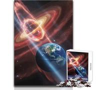 Puzzle de 1000 pièces pour Adultes, représentant la Terre et Un système stellaire lointain Jeu Impossible, découpe de précision, pour Un Père Noël Secret Dimensions : 38x26cm