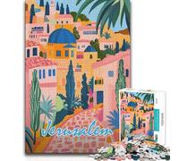 Puzzle de 1000 pièces pour Adultes, représentant la Ville de Jérusalem Idéal pour s'amuser en Famille Cadeau Amusant Convient aux Personnes de 14 Ans et Plus Dimensions 38x26cm