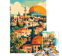 Puzzle de 1000 pièces pour Adultes représentant la Ville de Jérusalem Un Jeu Stimulant et Relaxant pour Les 14 Ans et Plus : 38x52cm
