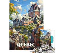 Puzzle de 1000 pièces pour Adultes représentant la Ville de Québec Jeu Manuel de découpe de précision activités Amusantes à Faire à la Maison (Dimensions 38x26cm)