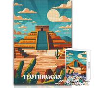 Puzzle de 1000 pièces pour Adultes, représentant l'ancienne cité de Teotihuacan Jeu éducatif, Amusant et Anti-Stress Dimensions : 38x52cm