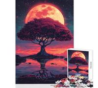 Puzzle de 1000 pièces pour Adultes représentant l'arbre de Vie Solitaire Décoration Murale pour Les Anniversaires Jeu éducatif et liste de souhaits avec Le Père Noël Dimensions 38x52cm