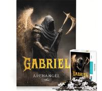Puzzle de 1000 pièces pour Adultes représentant l'archange Gabriel avec sa Hache d'or, Jouet éducatif et Stimulant intellectuel, idéal comme Cadeau 50x75cm