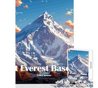 Puzzle de 1000 pièces pour Adultes représentant Le Camp de Base de l'Everest Décoration Jouet Cadeau d'anniversaire Jeu Relaxant Collection d'artistes Beaux-Arts Format 50x75cm