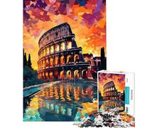 Puzzle de 1000 pièces pour Adultes représentant Le Colisée de Rome idéal comme Cadeau d'anniversaire ou de Noël pour Femmes Jeu de Puzzle à Monter soi-même à partir de 14 Ans (50x75cm)