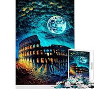 Puzzle de 1000 pièces pour Adultes représentant Le Colisée de Rome Jeu Familial Activités familiales Décoration Murale Cadeau Unique pour Un Anniversaire ou Noël (38x26cm)